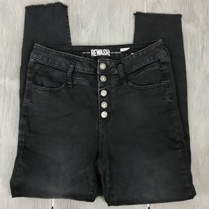 Rewash high rise jeans black button up size9/29